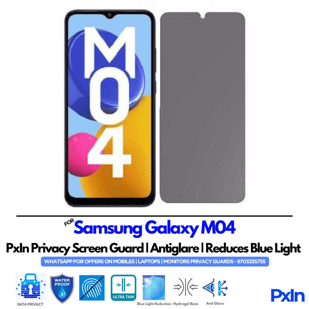 Samsung Galaxy M04 Privacy Screen Guard Samsung Galaxy M04 Privacy Screen Guard
