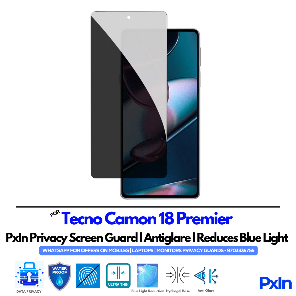 Tecno Camon 18 Premier Privacy Screen Guard Tecno Camon 18 Premier Privacy Screen Guard