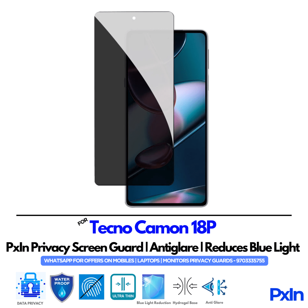 Tecno Camon 18P Privacy Screen Guard Tecno Camon 18P Privacy Screen Guard
