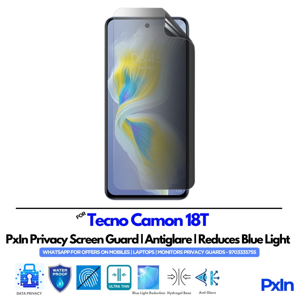 Tecno Camon 18T Privacy Screen Guard Tecno Camon 18T Privacy Screen Guard
