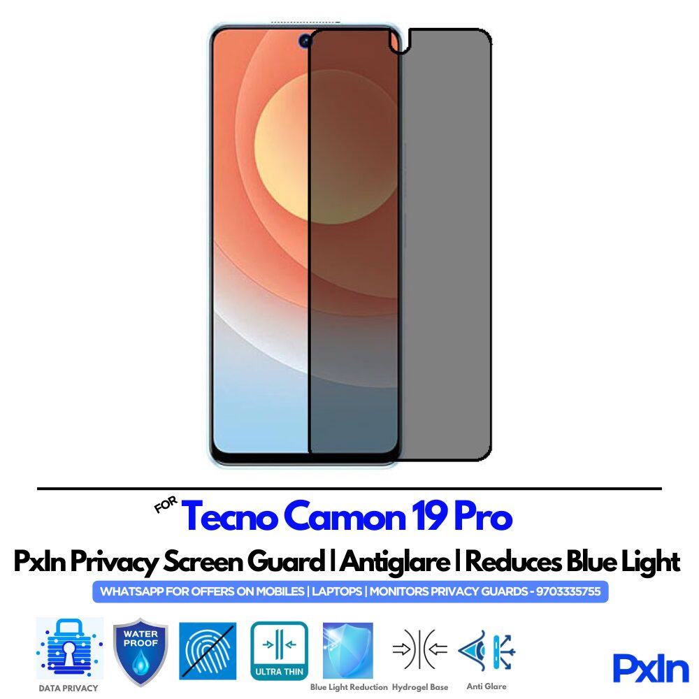 Tecno Camon 19 Pro Privacy Screen Guard Tecno Camon 19 Pro Privacy Screen Guard