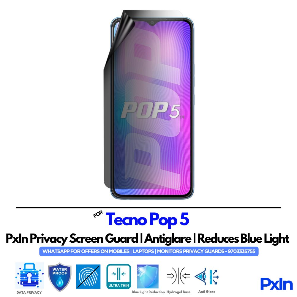 Tecno Pop 5 Privacy Screen Guard Tecno Pop 5 Privacy Screen Guard