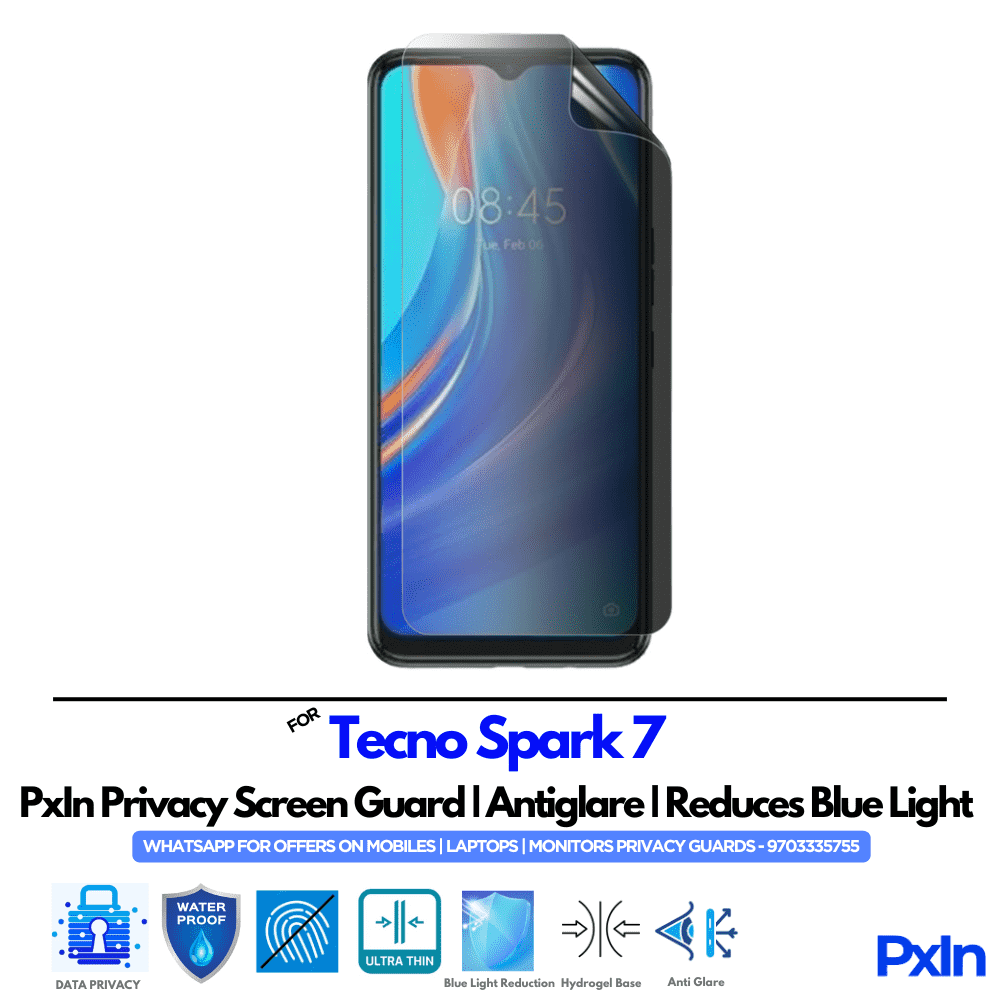 Tecno Spark 7 Privacy Screen Guard Tecno Spark 7 Privacy Screen Guard