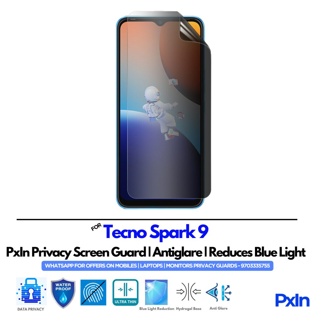 Tecno Spark 9 Privacy Screen Guard Tecno Spark 9 Privacy Screen Guard