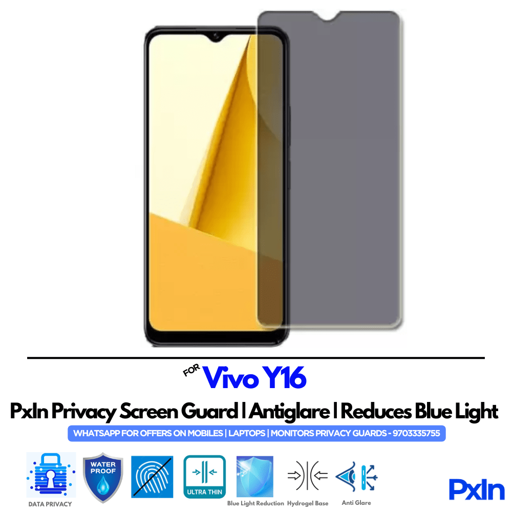 Vivo Y16 Privacy Screen Guard Vivo Y16 Privacy Screen Guard