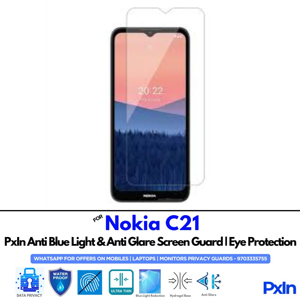 Nokia C21 Anti Blue light screen guard Nokia C21 Anti Blue light screen guard