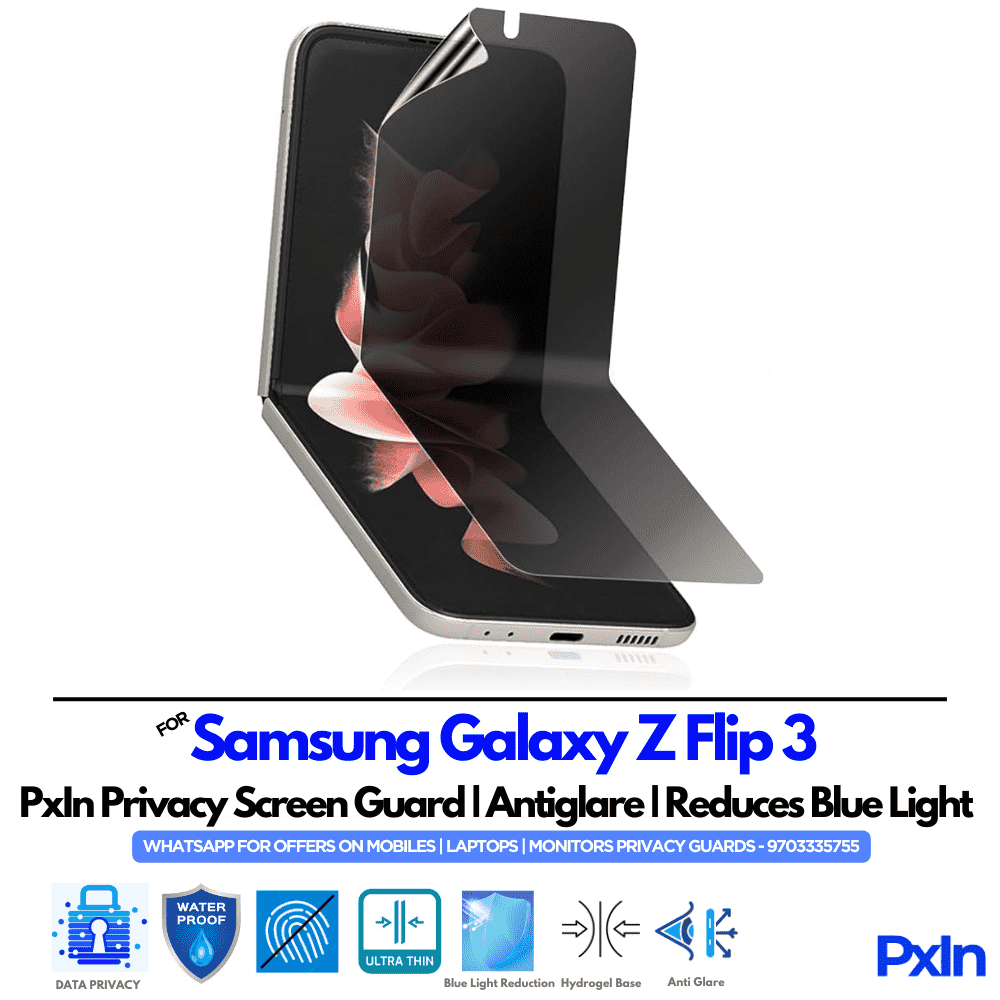 Samsung Galaxy Z Flip 3 Mobile Privacy Screen Guard Samsung Galaxy Z Flip 3 Mobile Privacy Screen Guard
