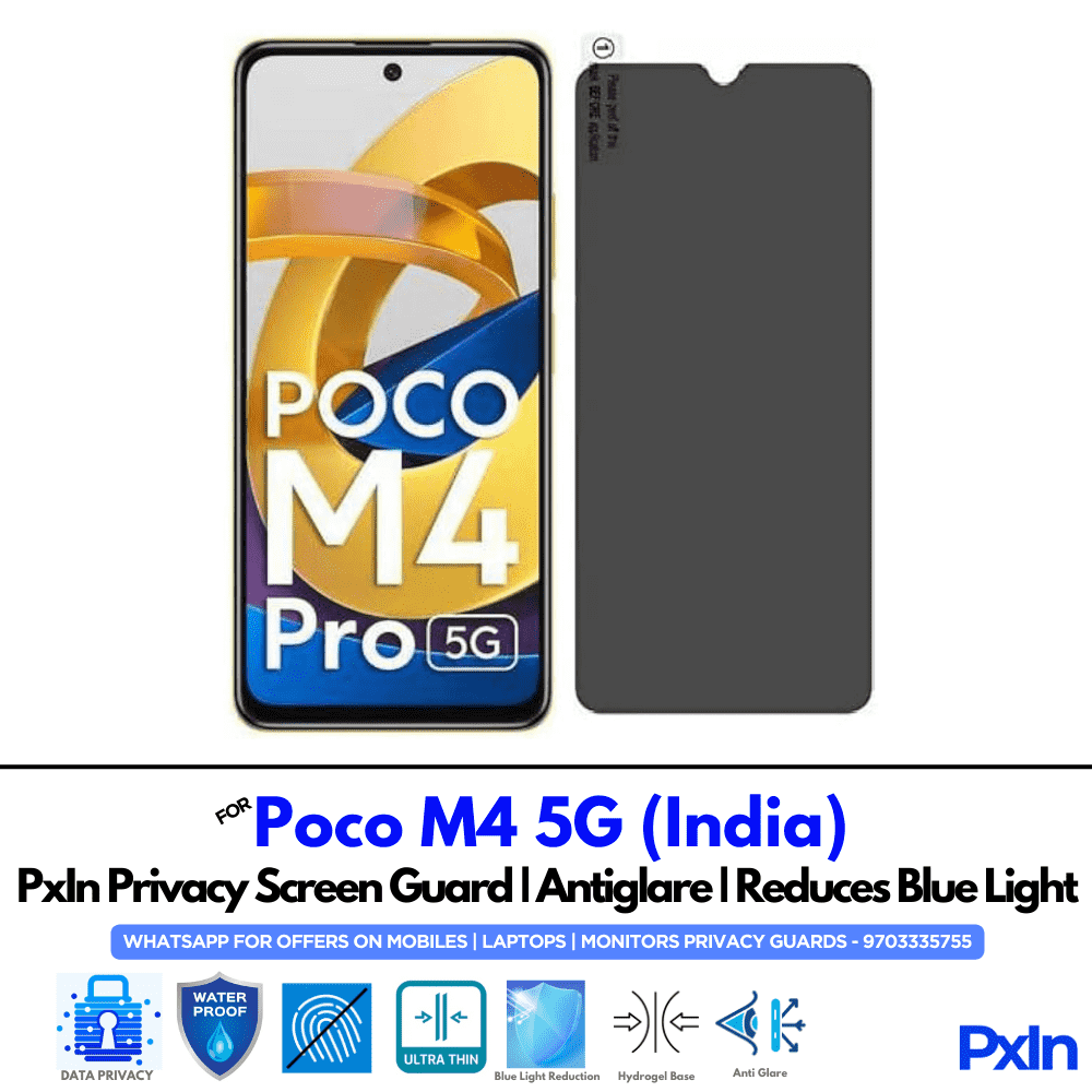 Poco M4 5G (India) Mobile Privacy Screen Guard Poco M4 5G (India) Mobile Privacy Screen Guard