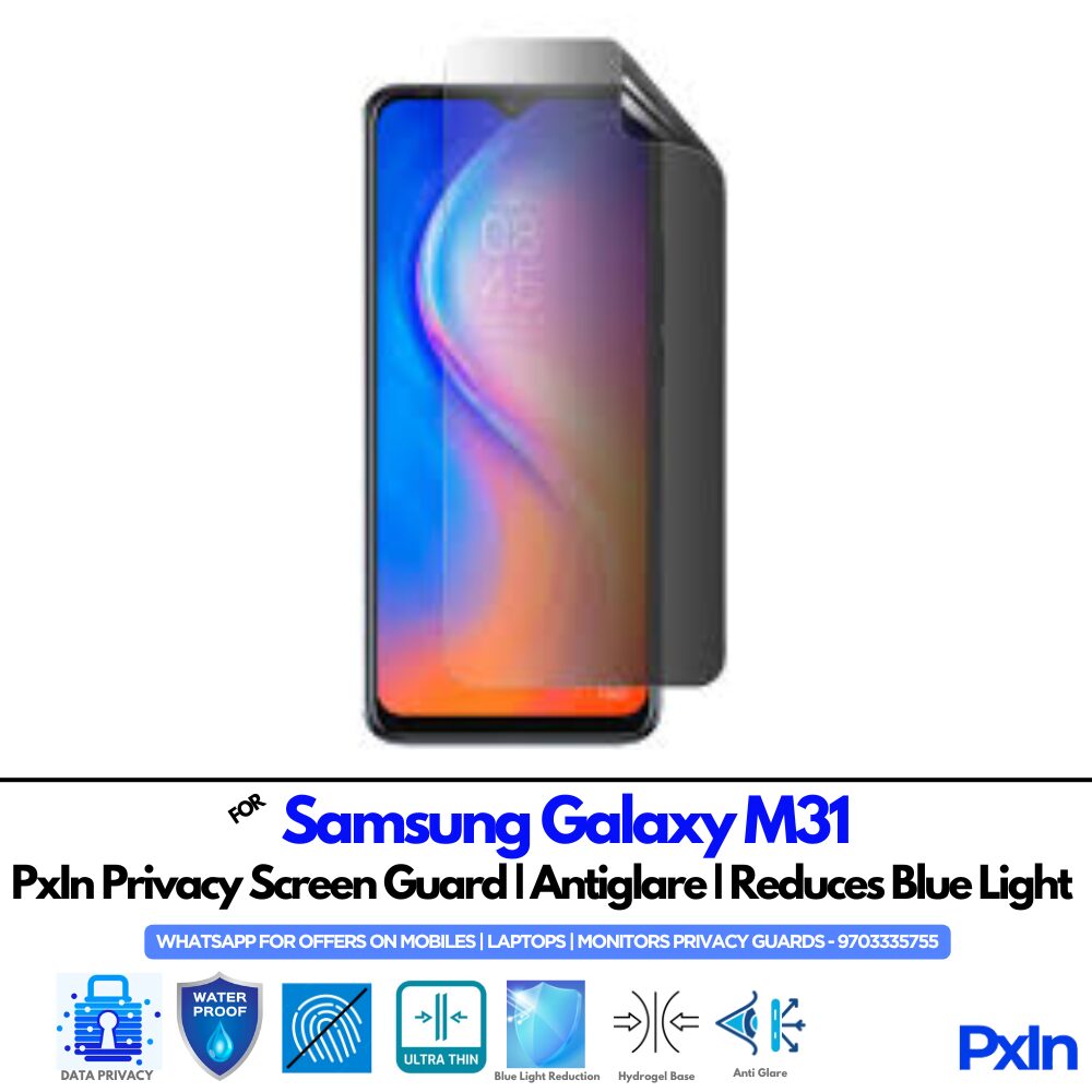 Samsung Galaxy M31 Mobile Privacy Screen Guard Samsung Galaxy M31 Mobile Privacy Screen Guard