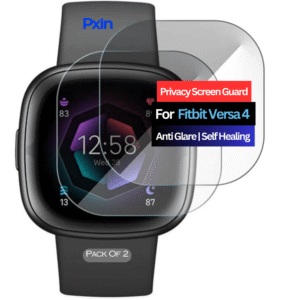 Fitbit Versa 4 Smartwatch Privacy Screen Guard for | Privacy Filter | Anti-Glare, Fingerprint Resistant (Pack of 2)
