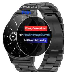 Fossil Heritage (43mm) Smartwatch Privacy Screen Guard for | Privacy Filter | Anti-Glare, Fingerprint Resistant (Pack of 2)