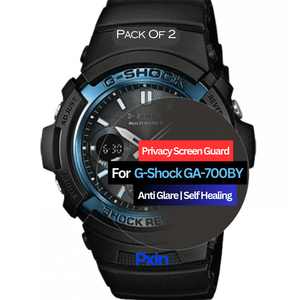 G-Shock GA-700BY Smartwatch Privacy Screen Guard G-Shock GA-700BY Smartwatch Privacy Screen Guard for | Privacy Filter | Anti-Glare, Fingerprint Resistant (Pack of 2)