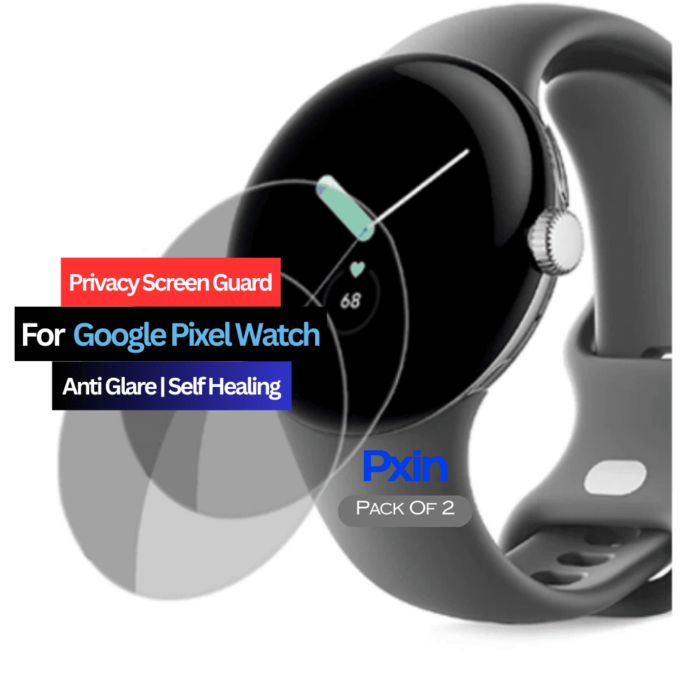 Google Pixel Watch Privacy Screen Guard Google Pixel Watch Privacy Screen Guard for | Privacy Filter | Anti-Glare, Fingerprint Resistant (Pack of 2)