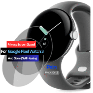 Google Pixel Watch 3 Privacy Screen Guard for | Privacy Filter | Anti-Glare, Fingerprint Resistant (Pack of 2)