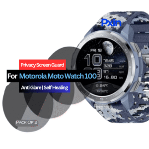 Motorola Moto Watch 100 Smartwatch Privacy Screen Guard for | Privacy Filter | Anti-Glare, Fingerprint Resistant (Pack of 2)