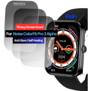 Noise ColorFit Pro 3 Alpha Smartwatch Privacy Screen Guard for | Privacy Filter | Anti-Glare, Fingerprint Resistant (Pack of 2)