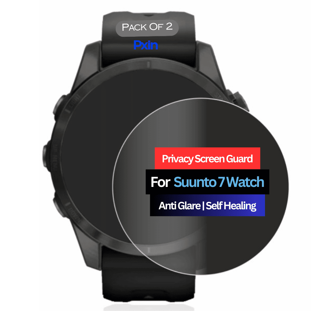 Suunto 7 Smartwatch Privacy Screen Guard Suunto 7 Smartwatch Privacy Screen Guard for | Privacy Filter | Anti-Glare, Fingerprint Resistant (Pack of 2)
