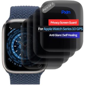 Apple Watch Series 10 GPS Smartwatch Privacy Screen Guard for | Privacy Filter | Anti-Glare, Fingerprint Resistant (Pack of 2)
