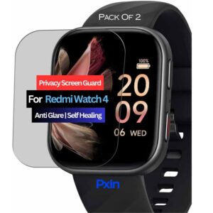 Redmi Watch 4 Smartwatch Privacy Screen Guard for | Privacy Filter | Anti-Glare, Fingerprint Resistant (Pack of 2)