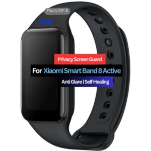 Xiaomi Smart Band 8 Active Smartwatch Privacy Screen Guard for | Privacy Filter | Anti-Glare, Fingerprint Resistant (Pack of 2)