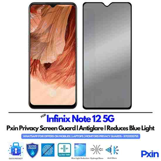 Infinix Note 12 5G Mobile Privacy Screen Guard Infinix Note 12 5G Mobile Privacy Screen Guard