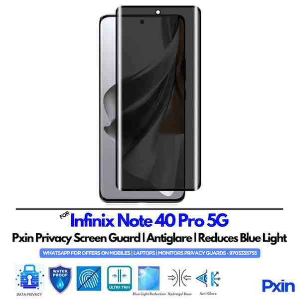 Infinix Note 40 Pro 5G Mobile Privacy Screen Guard Infinix Note 40 Pro 5G Mobile Privacy Screen Guard
