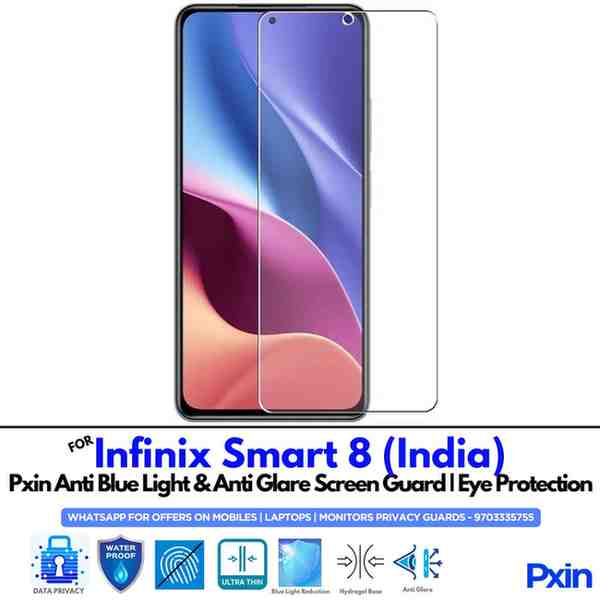 Infinix Smart 8 (India) Mobile Anti Bluelight and Anti glare Screen Guard Infinix Smart 8 (India) Mobile Anti Bluelight and Anti glare Screen Guard