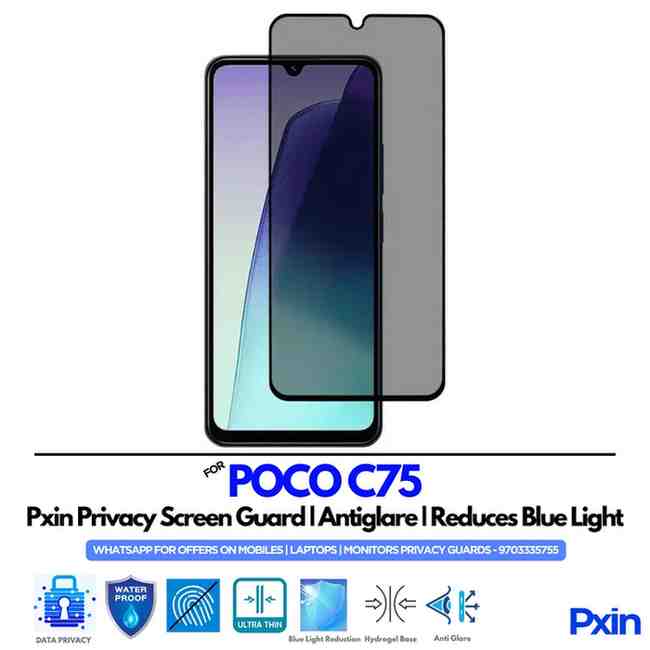 POCO C75 Mobile Privacy Screen Guard POCO C75 Mobile Privacy Screen Guard