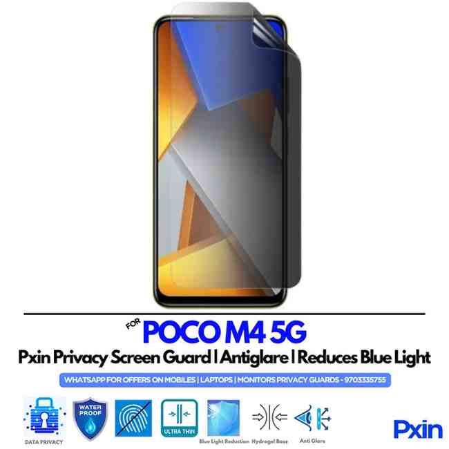 POCO M4 5G Mobile Privacy Screen Guard POCO M4 5G Mobile Privacy Screen Guard