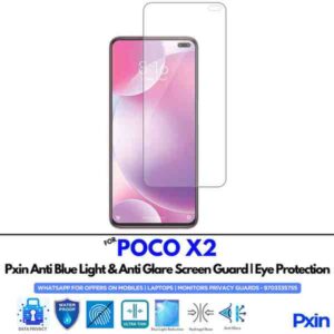 Anti Blue Light and Anti Glare Screen Guard for POCO X2