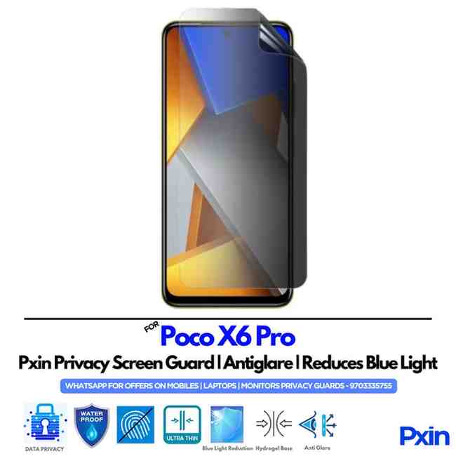 Poco X6 Pro Mobile Privacy Screen Guard Poco X6 Pro Mobile Privacy Screen Guard