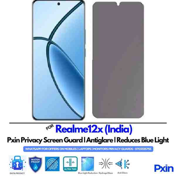 Realme12xIndia Mobile Privacy Screen Guard Realme12xIndia Mobile Privacy Screen Guard