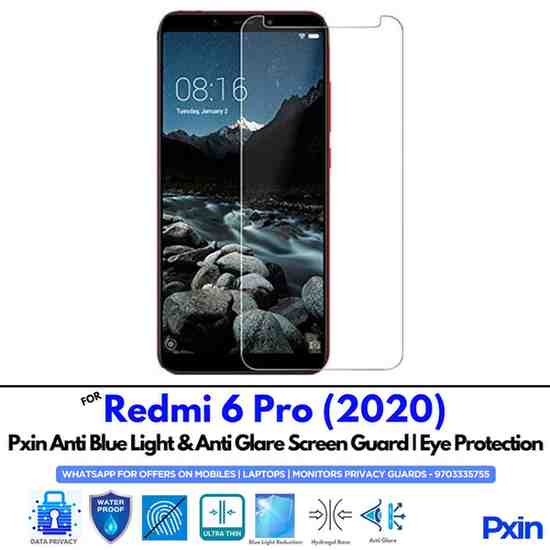 Redmi6Pro Mobile Anti Bluelight and Anti glare Screen Guard Redmi6Pro Mobile Anti Bluelight and Anti glare Screen Guard