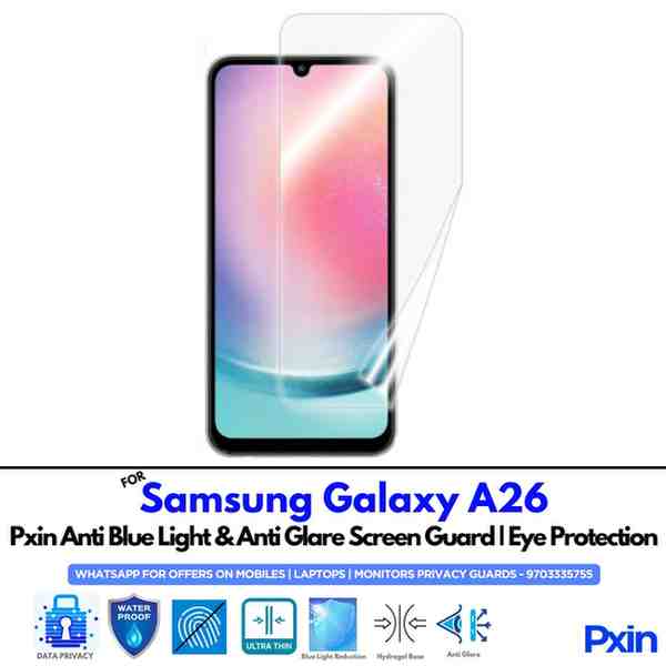 SamsungGalaxyA26 Mobile Anti Bluelight and Anti glare Screen Guard SamsungGalaxyA26 Mobile Anti Bluelight and Anti glare Screen Guard
