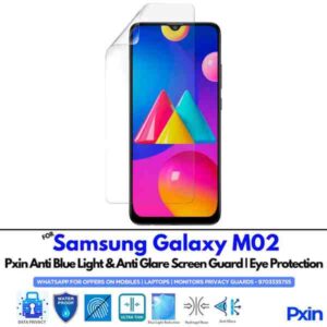 Anti Blue Light and Anti Glare Screen Guard for Samsung Galaxy M02 Mobile