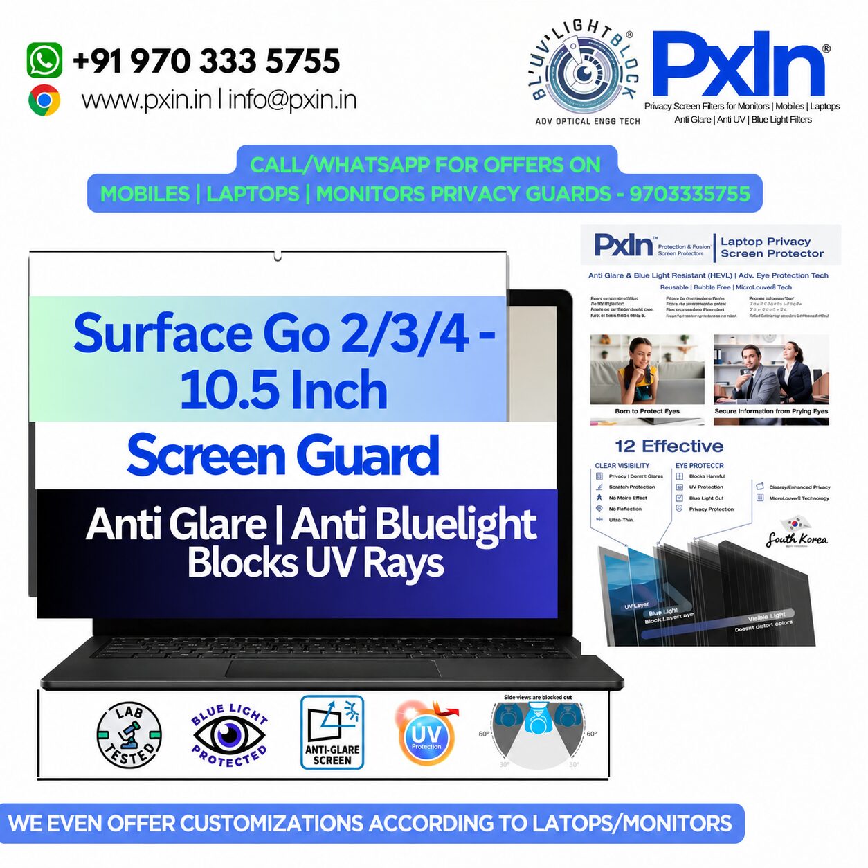 Surface Go 2 3 4 - 10.5 inch Anti Glare Screen Guard Surface Go 2 3 4 - 10.5 inch Anti Glare Screen Guard