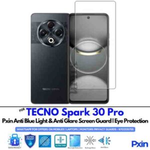 TECNOSpark30Pro Mobile Anti Bluelight and Anti glare Screen Guard