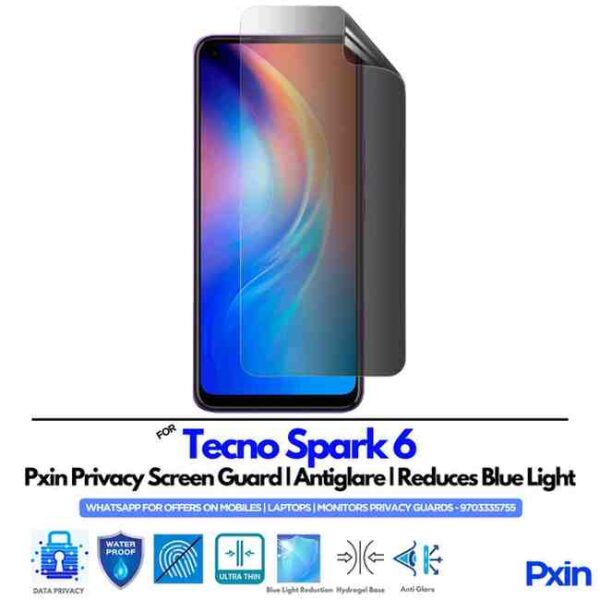 Privacy Screen Guard for Tecno Spark 6 Mobile | No.1