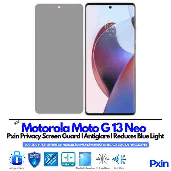 Motorola Moto G13 Neo Privacy Screen Guard Motorola Moto G13 Neo Privacy Screen Guard