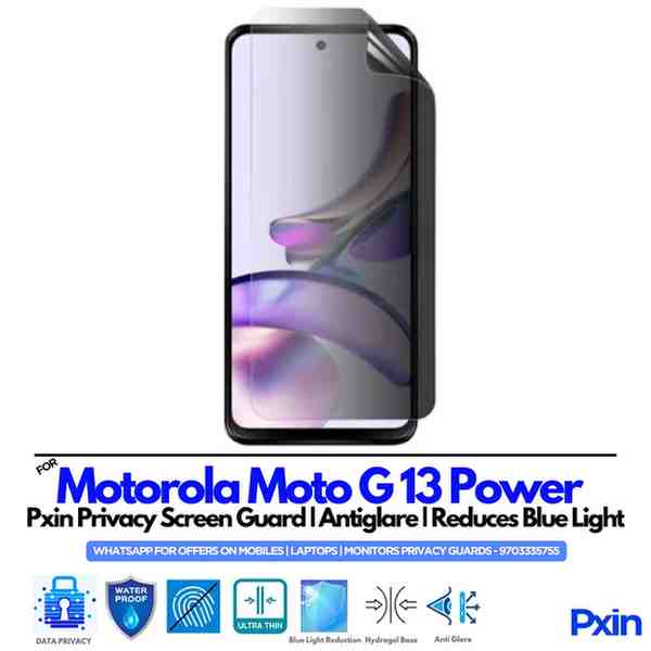 Motorola Moto G13 Power Privacy Screen Guard Motorola Moto G13 Power Privacy Screen Guard