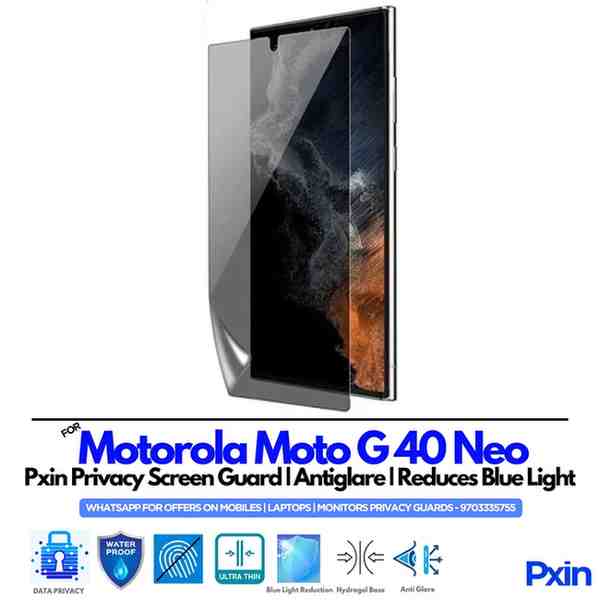 Motorola Moto G40 Neo Privacy Screen Guard Motorola Moto G40 Neo Privacy Screen Guard