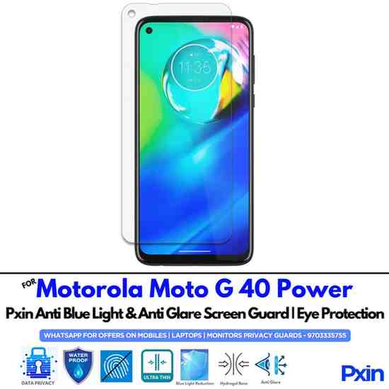 MotorolaMotoG40Power Mobile Anti Blue Light and Anti Glare Screen Guard MotorolaMotoG40Power Mobile Anti Blue Light and Anti Glare Screen Guard