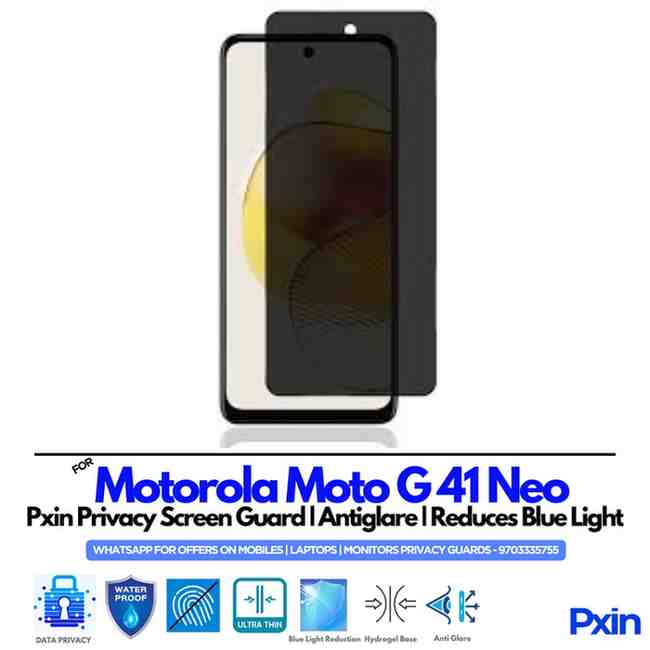 Motorola Moto G41 Neo Privacy Screen Guard Motorola Moto G41 Neo Privacy Screen Guard