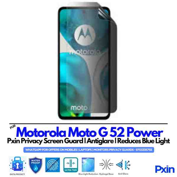 Motorola Moto G52 Power Privacy Screen Guard Motorola Moto G52 Power Privacy Screen Guard