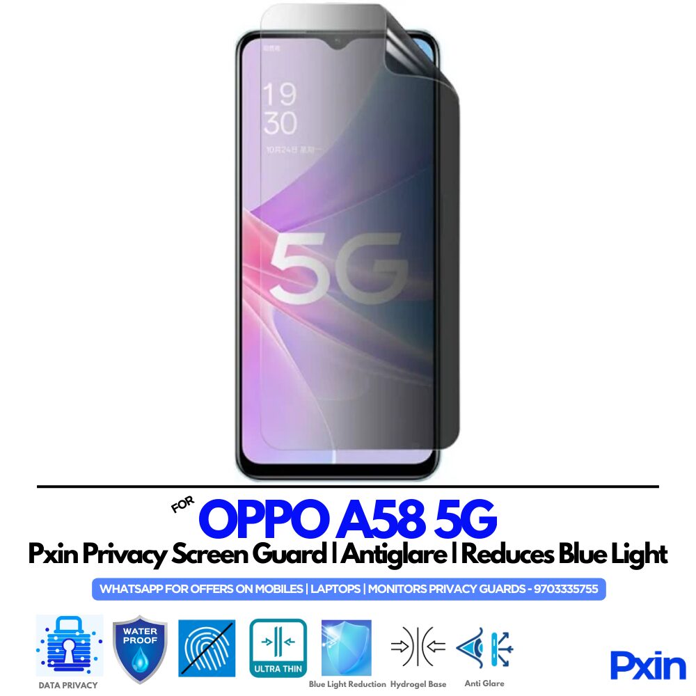 OPPO A58 5G Privacy Screen Guard OPPO A58 5G Privacy Screen Guard