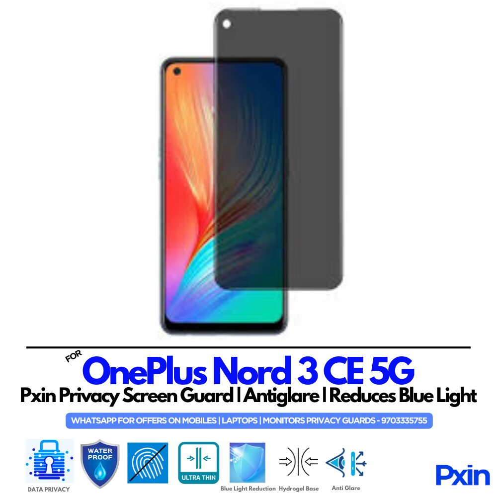 OnePlus Nord 3 CE 5G Privacy Screen Guard OnePlus Nord 3 CE 5G Privacy Screen Guard