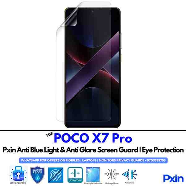 Anti Blue Light and Anti Glare Screen Guard for POCO X7 Pro Anti Blue Light and Anti Glare Screen Guard for POCO X7 Pro