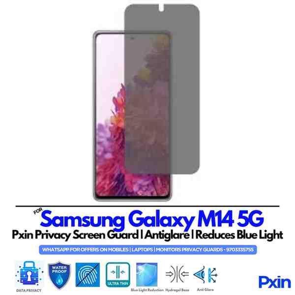 Samsung Galaxy M14 5G Privacy Screen Guard Samsung Galaxy M14 5G Privacy Screen Guard