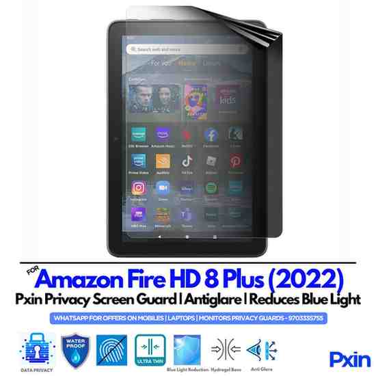 Amazon Fire HD 8 Plus (2022) Privacy Screen Guard Amazon Fire HD 8 Plus (2022) Privacy Screen Guard