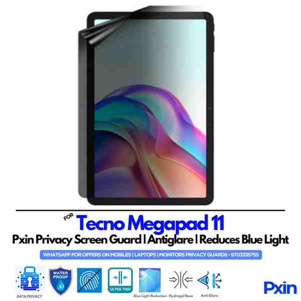 Tecno Megapad 11 Privacy Screen guard Tecno Megapad 11 Privacy Screen guard